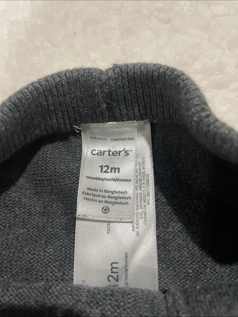 Carter's Dark Gray Knit Sweater Pants